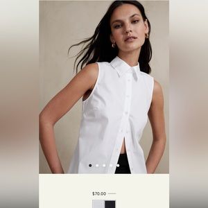 RILEY TAILORED SLEEVELESS SHIRT